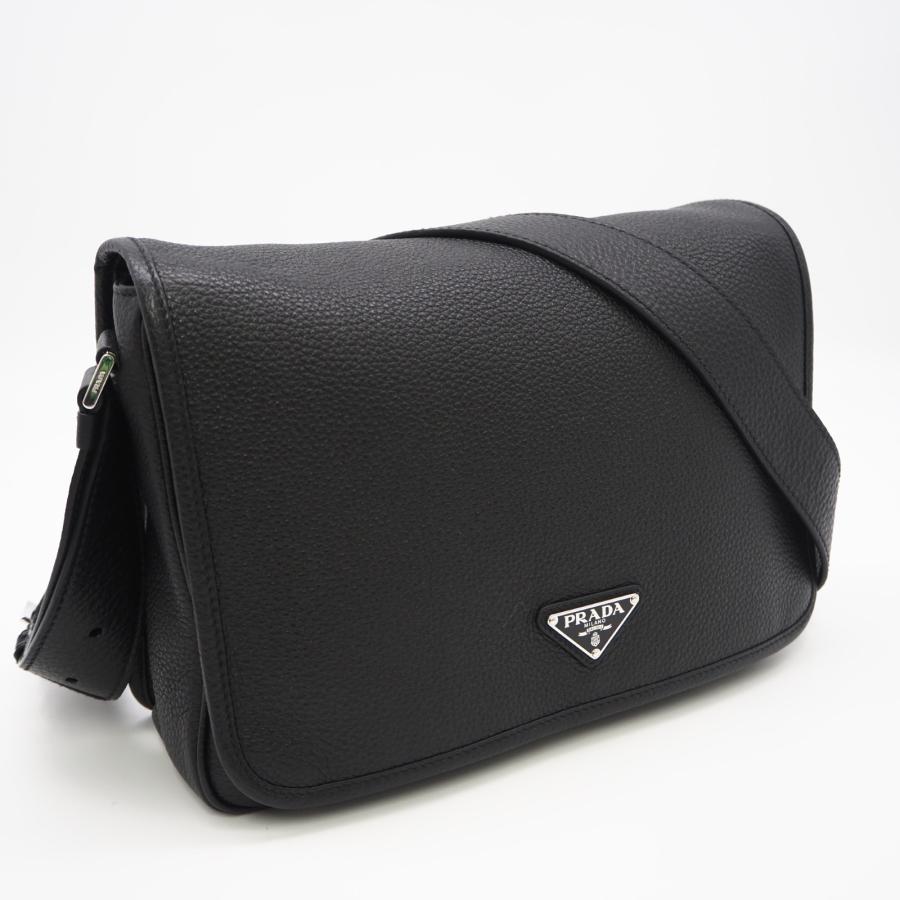 ★3日以内返品可★ 美品 PRADA プラダ レザー トライアングルロゴ ショルダーバッグ 2VD075 ショルダーバッグ | PRADA