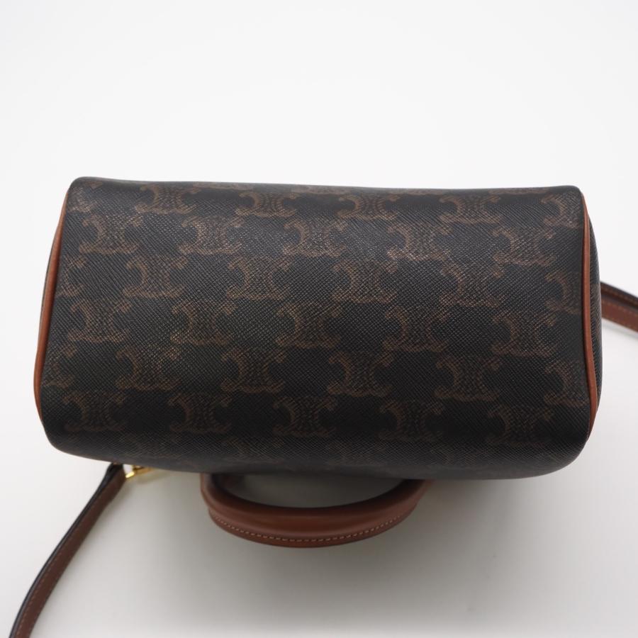★3日以内返品可★ 美品 CELINE セリーヌ トリオンフキャンバス カーフスキン スモール ボストン タン | CELINE | 06