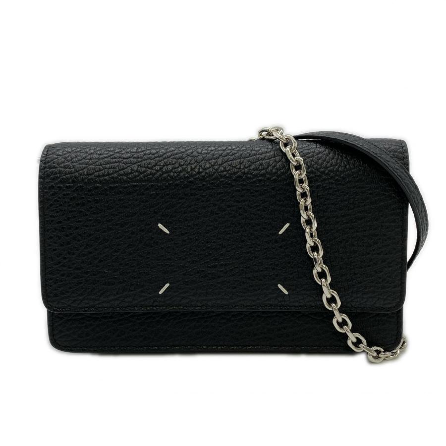 Maison Margiela 黒 レザー チェーンウォレット ☆3日以内返品可☆ 美品 MAISON MARGIELA メゾンマルジェラ 4ステッチ