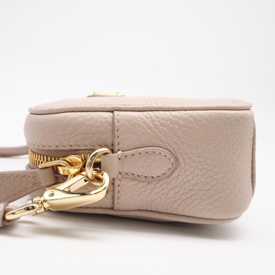 ★3日以内返品可★ 極美品 PRADA プラダ レザー レザー ミニバッグ 1NF060 ショルダーバッグ ピンク ベージュ | PRADA | 04