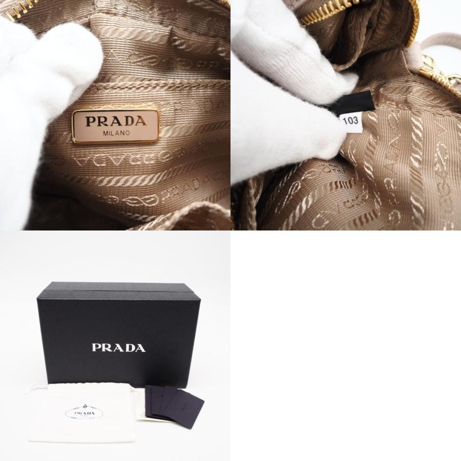 ★3日以内返品可★ 極美品 PRADA プラダ レザー レザー ミニバッグ 1NF060 ショルダーバッグ ピンク ベージュ | PRADA | 09