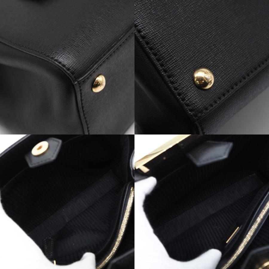 ★3日以内返品可★ 美品 FENDI フェンディ レザー プチトゥージュール 8BH253 2wayハンドバッグ ブラック