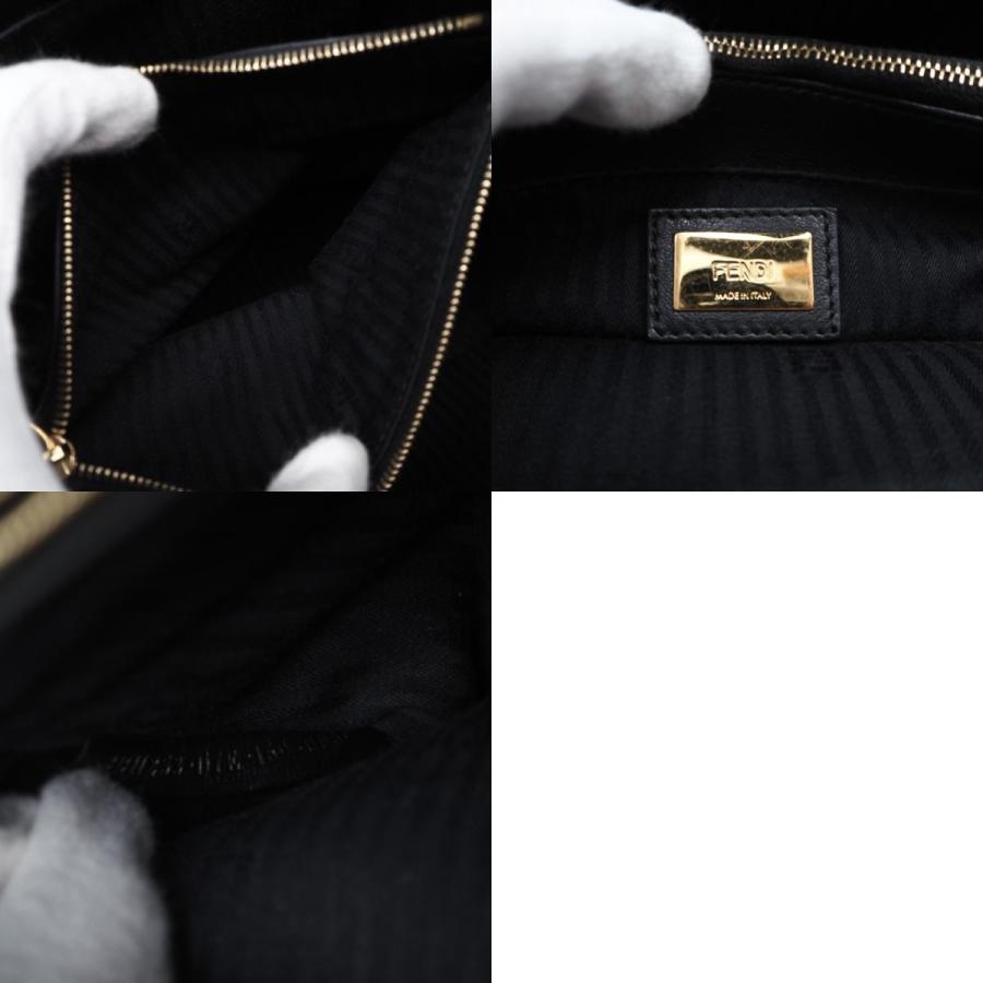 ★3日以内返品可★ 美品 FENDI フェンディ レザー プチトゥージュール 8BH253 2wayハンドバッグ ブラック