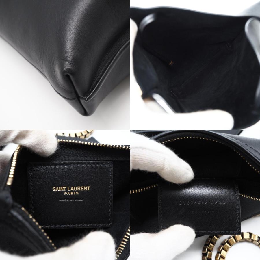 ✴︎美品✴︎サンローランパリ ルー チェーン  ショルダーバッグ レザー サンローランパリ ルル レザー チェーンショルダーバッグ ブラック