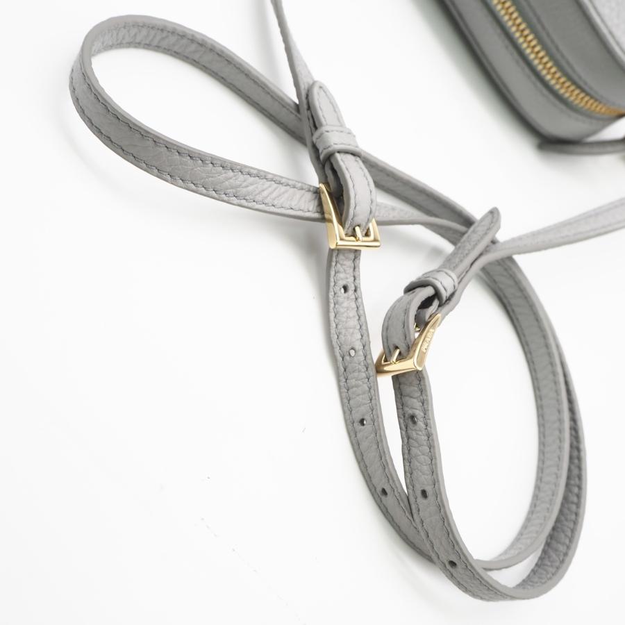★3日以内返品可★ 極美品 PRADA プラダ レザー ミニバッグ 1NF060 ショルダーバッグ グレー カーフレザー | PRADA | 05