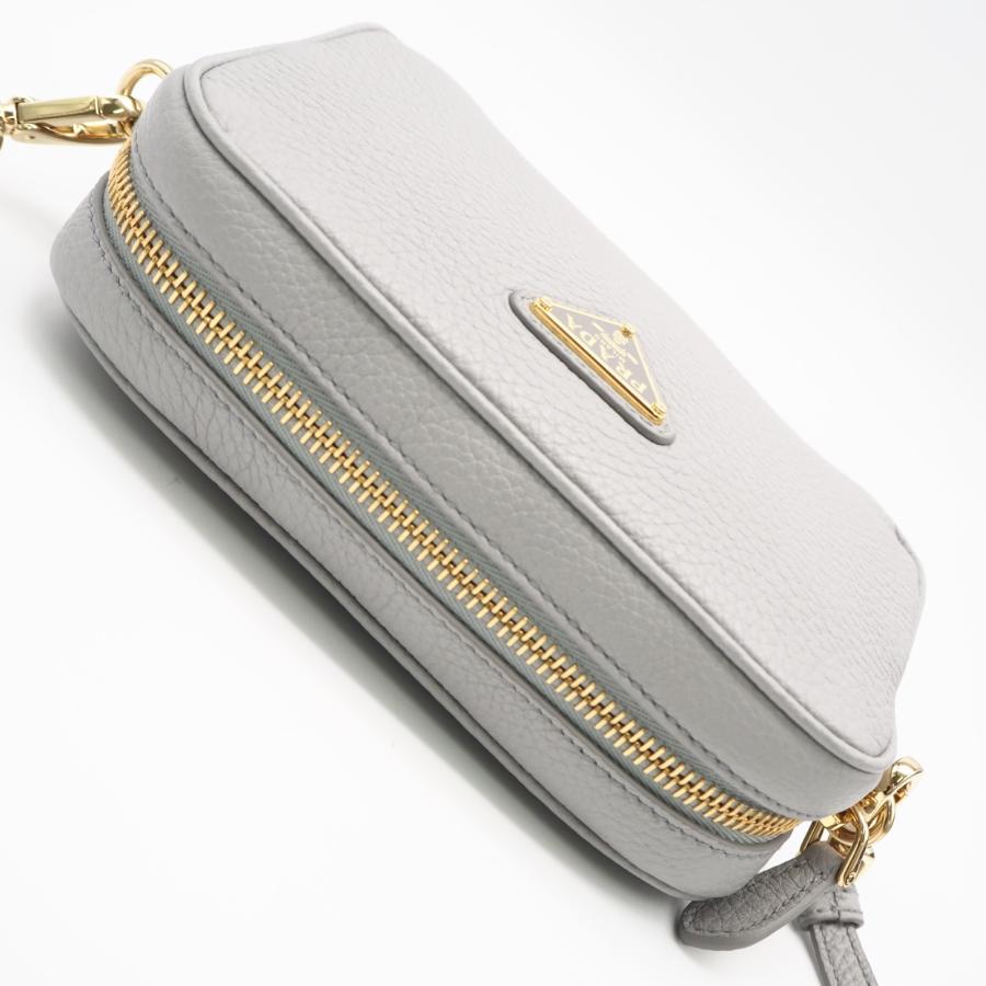 ★3日以内返品可★ 極美品 PRADA プラダ レザー ミニバッグ 1NF060 ショルダーバッグ グレー カーフレザー | PRADA | 06
