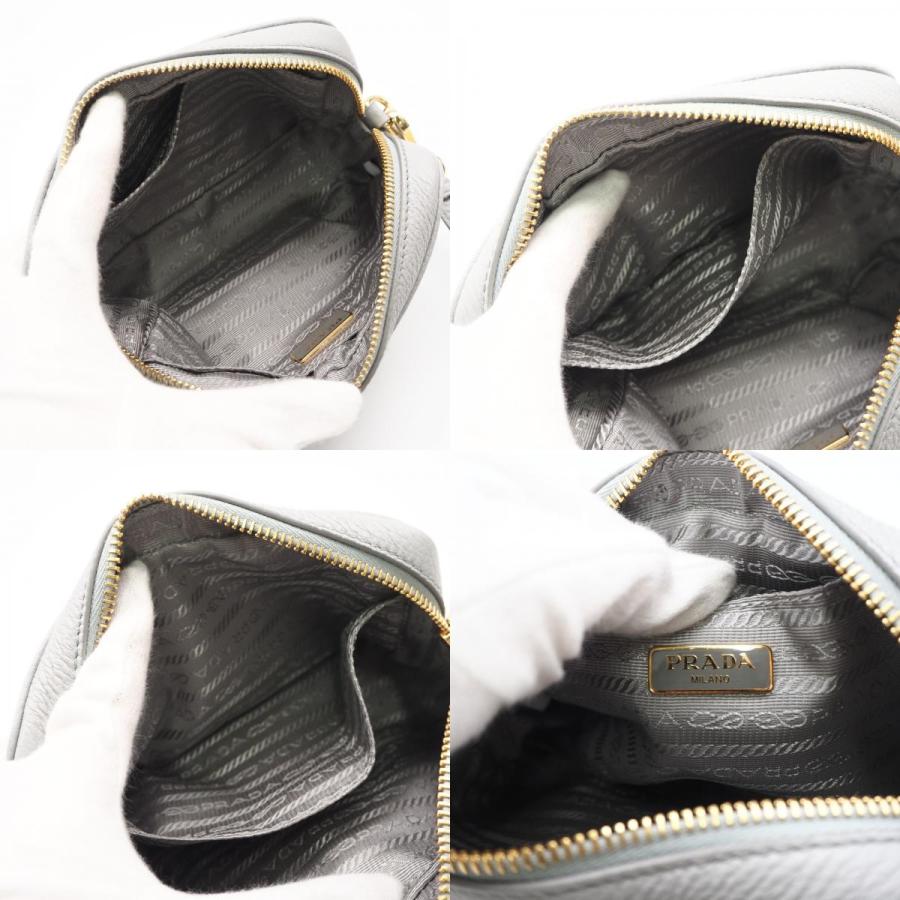 ★3日以内返品可★ 極美品 PRADA プラダ レザー ミニバッグ 1NF060 ショルダーバッグ グレー カーフレザー | PRADA | 08