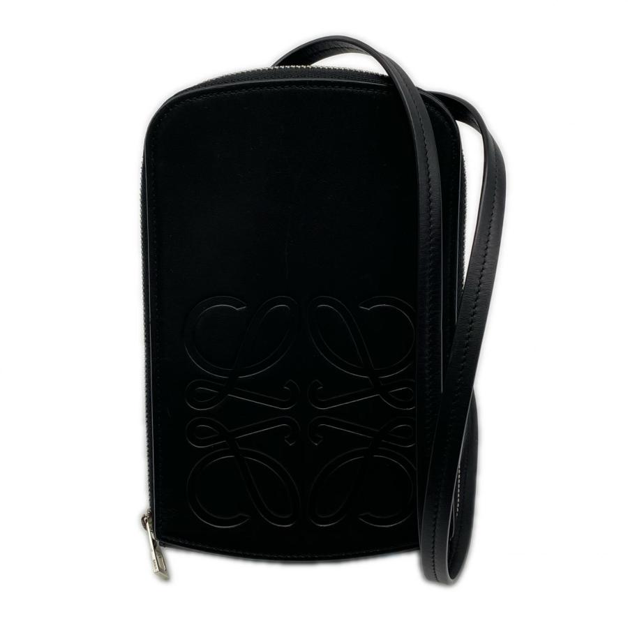 美品 LOEWE ロエベ アナグラム ケース ブラック 馬蹄型 おまけ付き LOEWE（ロエベ） ☆3日以内返品可☆ 美品 アナグラム マルチファンク