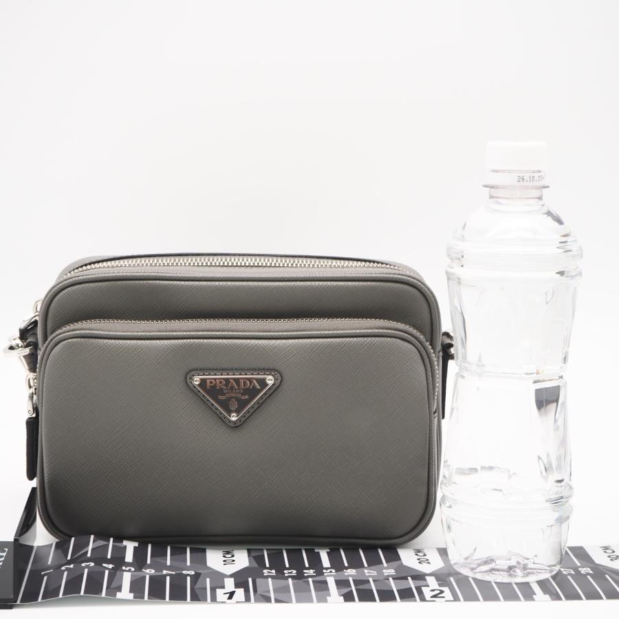 ★3日以内返品可★ 極美品 PRADA プラダ サフィアーノレザー ショルダーバッグ 2VH170 ショルダーバッグ グレー | PRADA | 03