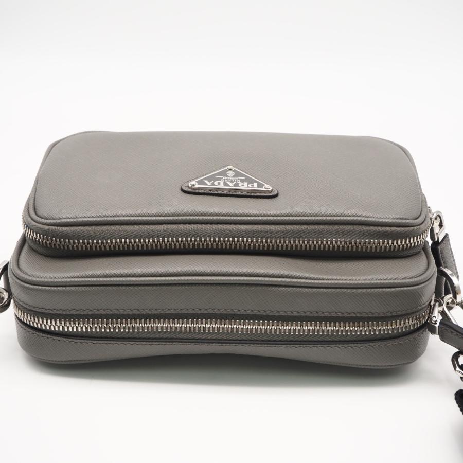 ★3日以内返品可★ 極美品 PRADA プラダ サフィアーノレザー ショルダーバッグ 2VH170 ショルダーバッグ グレー | PRADA | 06