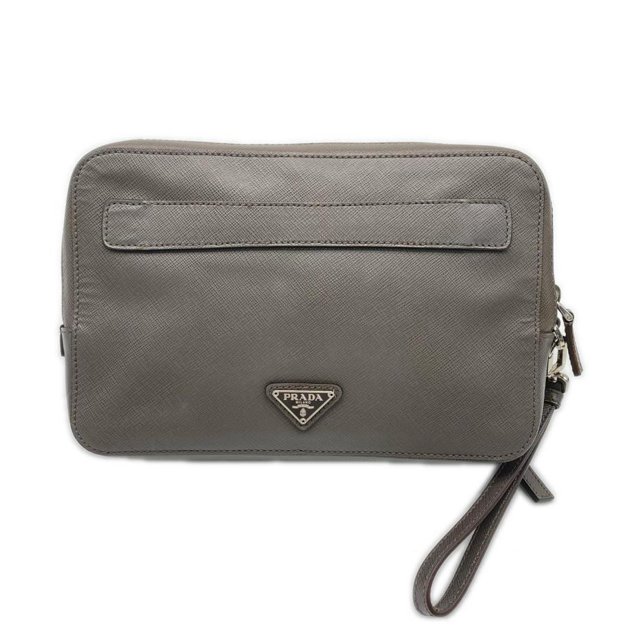 ★3日以内返品可★  PRADA プラダ サフィアーノレザー セカンドバッグ 2VF052 セカンドバッグ グレージュ | PRADA | 01