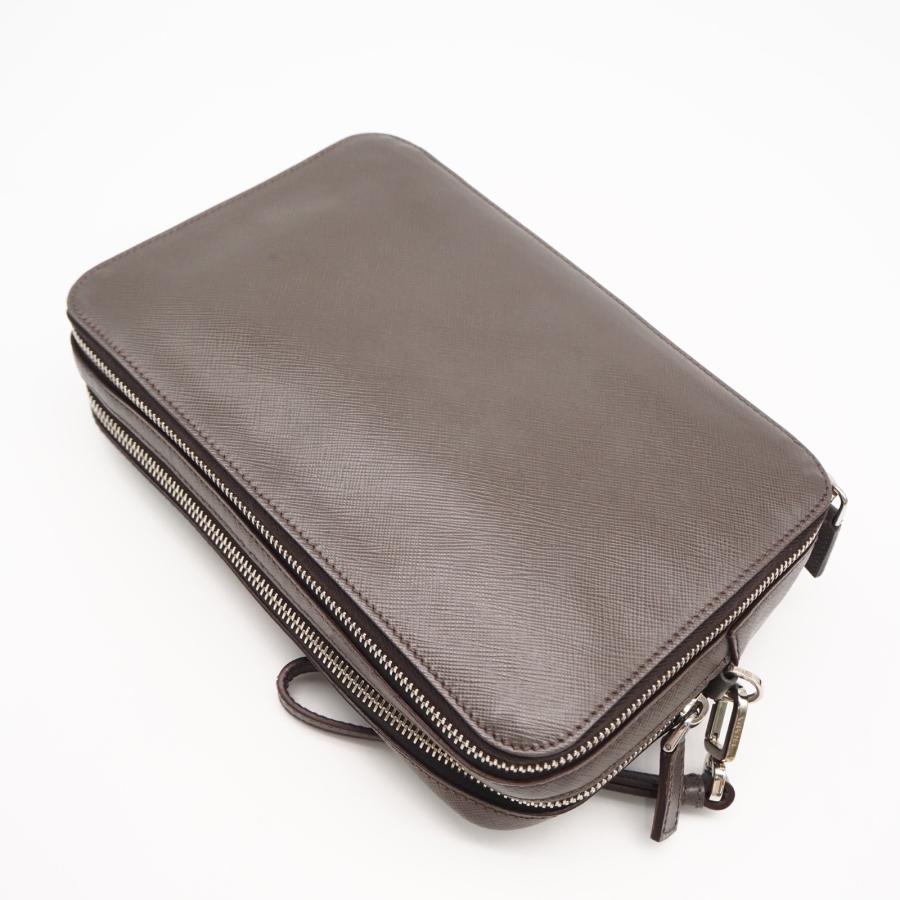 ★3日以内返品可★  PRADA プラダ サフィアーノレザー セカンドバッグ 2VF052 セカンドバッグ グレージュ | PRADA | 02