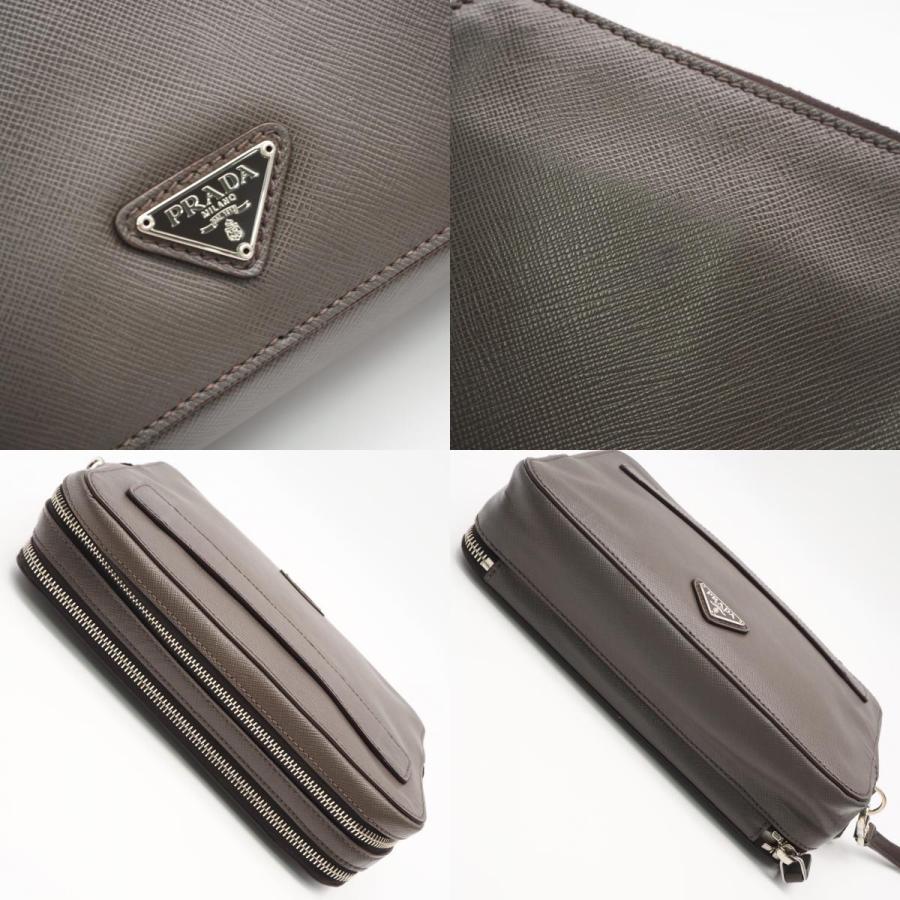 ★3日以内返品可★  PRADA プラダ サフィアーノレザー セカンドバッグ 2VF052 セカンドバッグ グレージュ | PRADA | 06