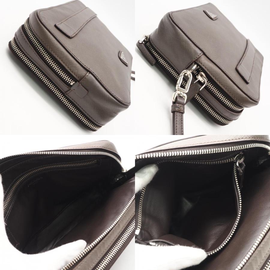 ★3日以内返品可★  PRADA プラダ サフィアーノレザー セカンドバッグ 2VF052 セカンドバッグ グレージュ | PRADA | 07
