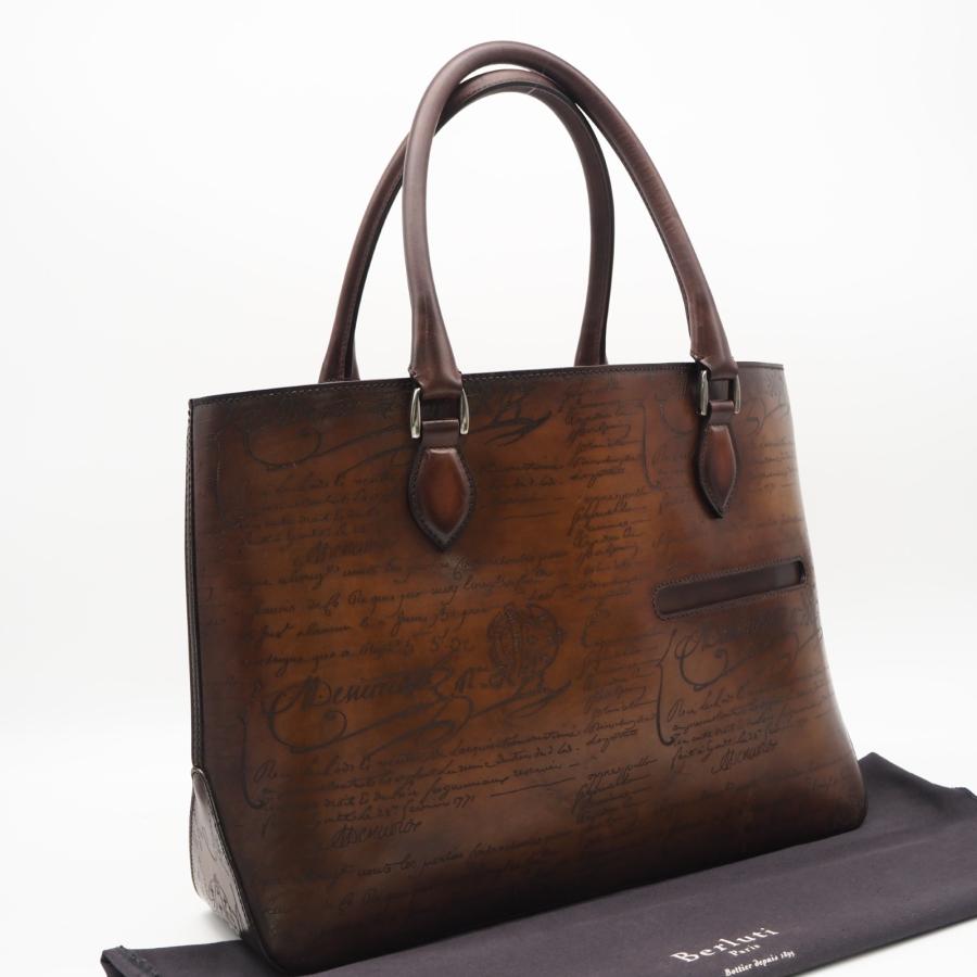 Berluti ベルルッティ　ブラウンレザー ハンドバッグ ☆3日以内返品可☆ 美品 Berluti ベルルッティ ヴェネチアレザー
