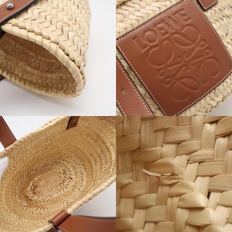 LOEWE（ロエベ） ☆3日以内返品可☆ 美品 ヤシの葉&カーフ バスケット