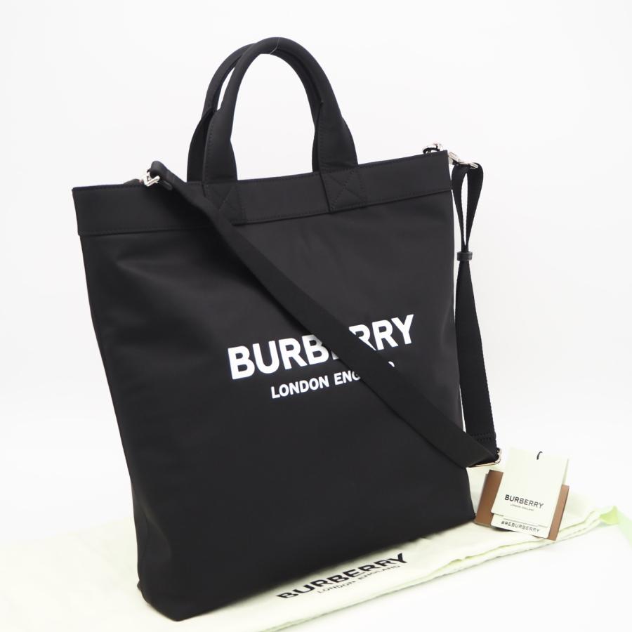 ★3日以内返品可★ 極美品 BURBERRY バーバリー ナイロン アルティエ トートバッグ 8026233 2wayトートバッグ ブラック ホワイト ナイロン メンズ BURBERRY（バーバリー） ☆3日以内返品可☆ 極美品 ナイロン