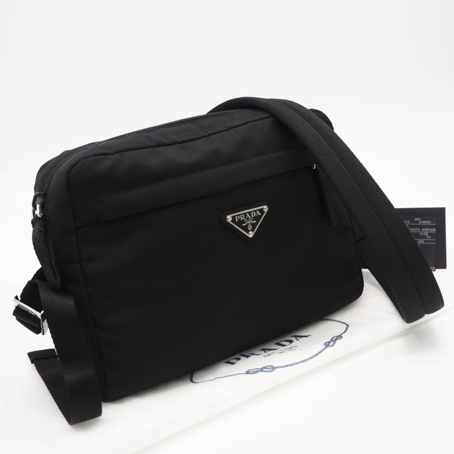 ★3日以内返品可★ 極美品 PRADA プラダ テスート ナイロン ショルダーバッグ 2VH090 ショルダーバッグ ブラック | PRADA