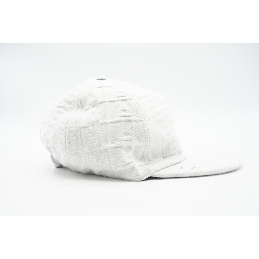 ★3日以内返品可★ 極美品 FENDI フェンディ コットン デニム ダメージ加工 ロゴキャップ M/L ホワイト59cm L | FENDI | 04