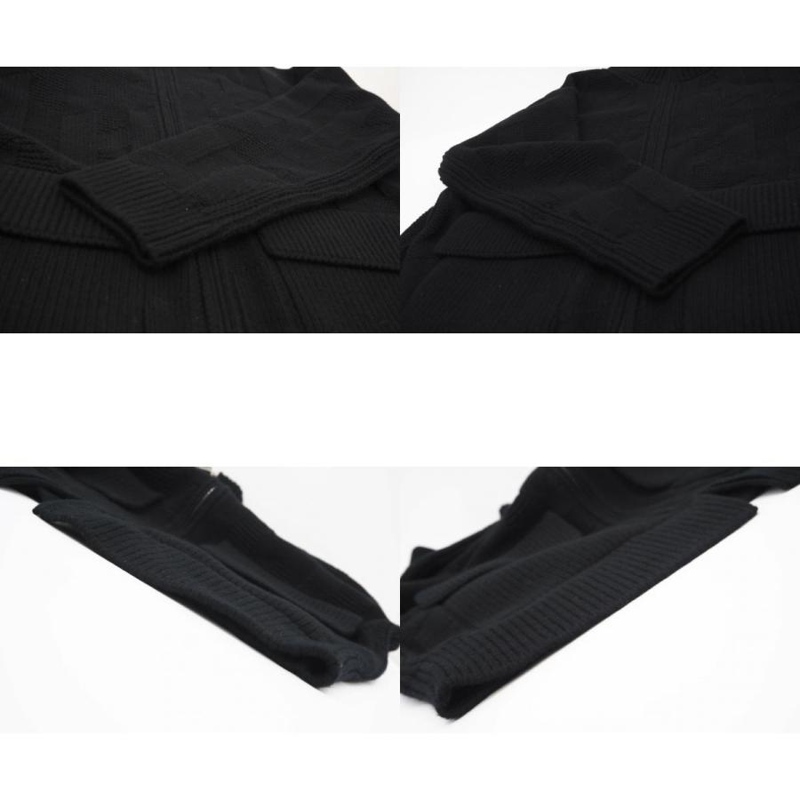 ★3日以内返品可★ 極美品 HERMES エルメス ウール ナイロン ブルゾン ニットジャケットブラック 38 38 | HERMES | 07