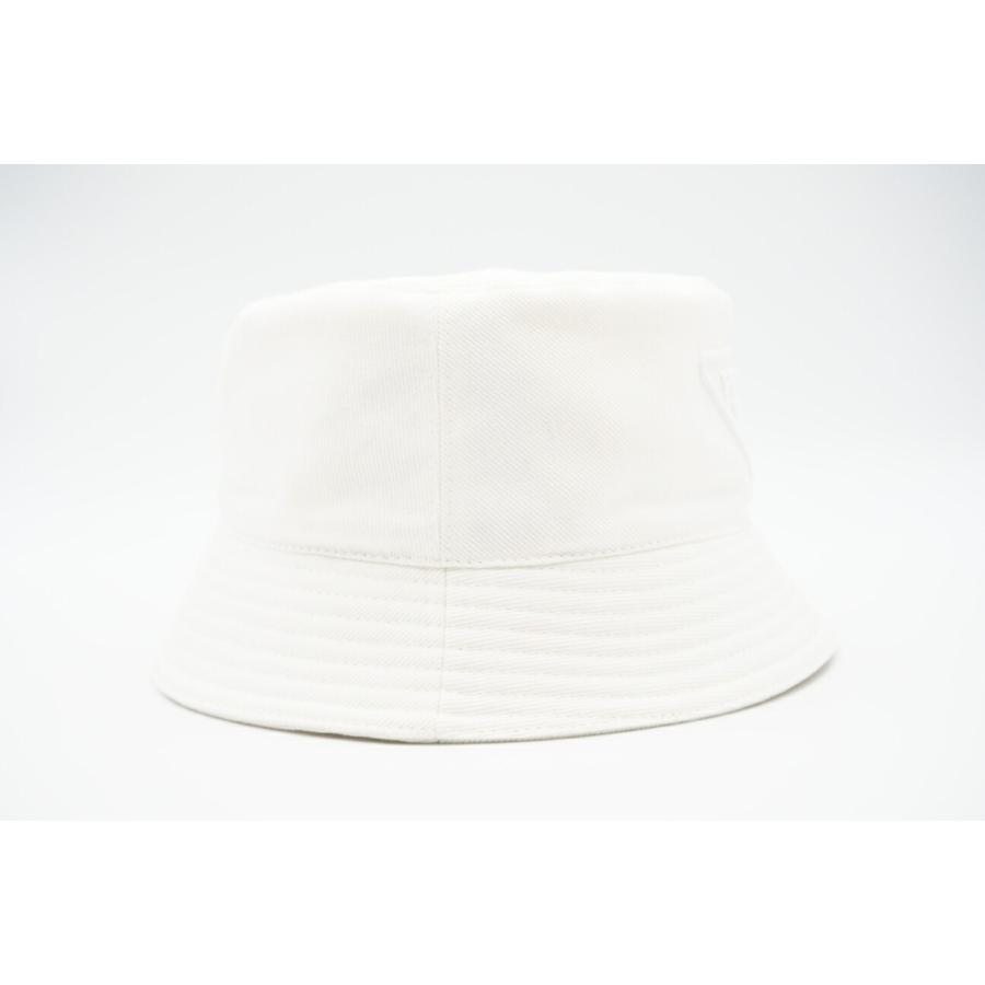 ★3日以内返品可★ 極美品 PRADA プラダ コットン トライアングルロゴ刺繍 バケットハット L CN59cm L | PRADA | 05