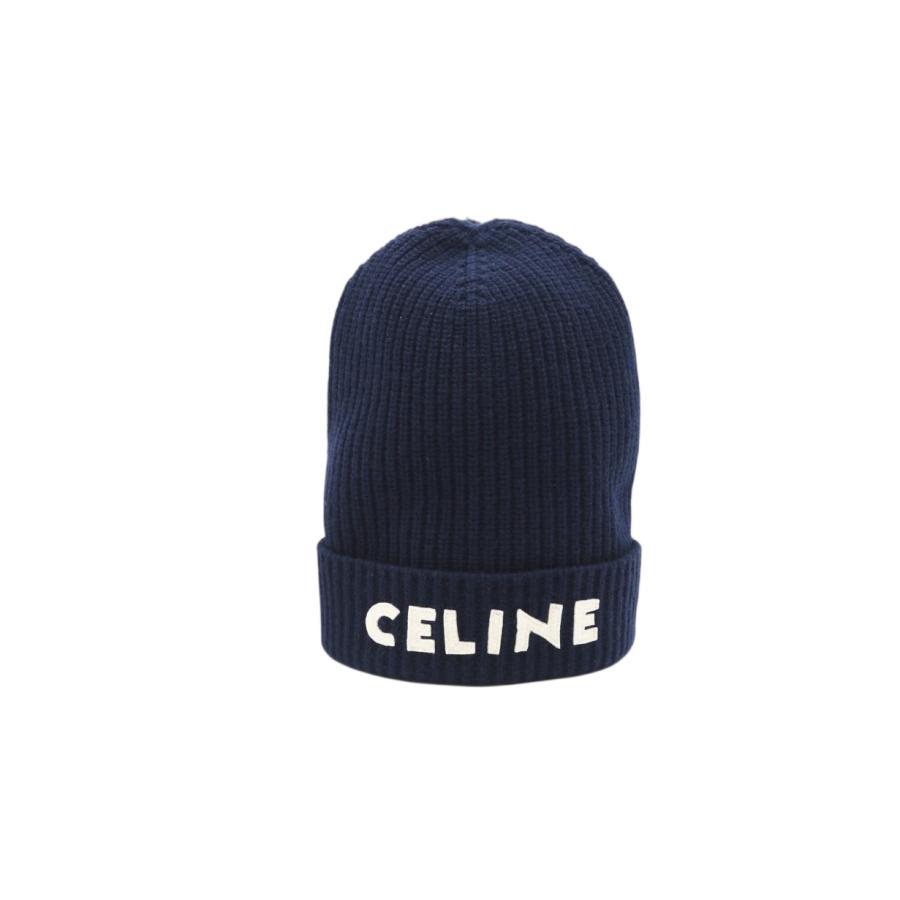 ★3日以内返品可★ 極美品 CELINE セリーヌ ウール ロゴ ニットキャップ フリーサイズ 2A25R423P | CELINE | 01