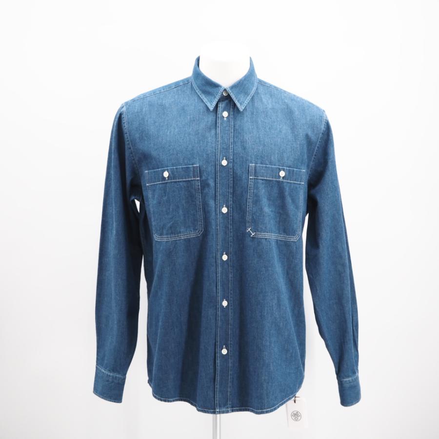 ★3日以内返品可★ 極美品 HERMES エルメス コットン 23AW デニムシャツ 40 15 3/4 40(15.75) - | HERMES