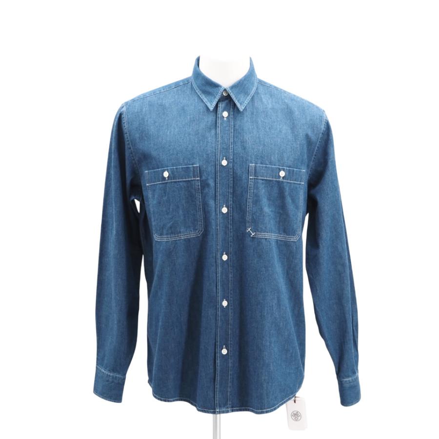 ★3日以内返品可★ 極美品 HERMES エルメス コットン 23AW デニムシャツ 40 15 3/4 40(15.75) - | HERMES | 01