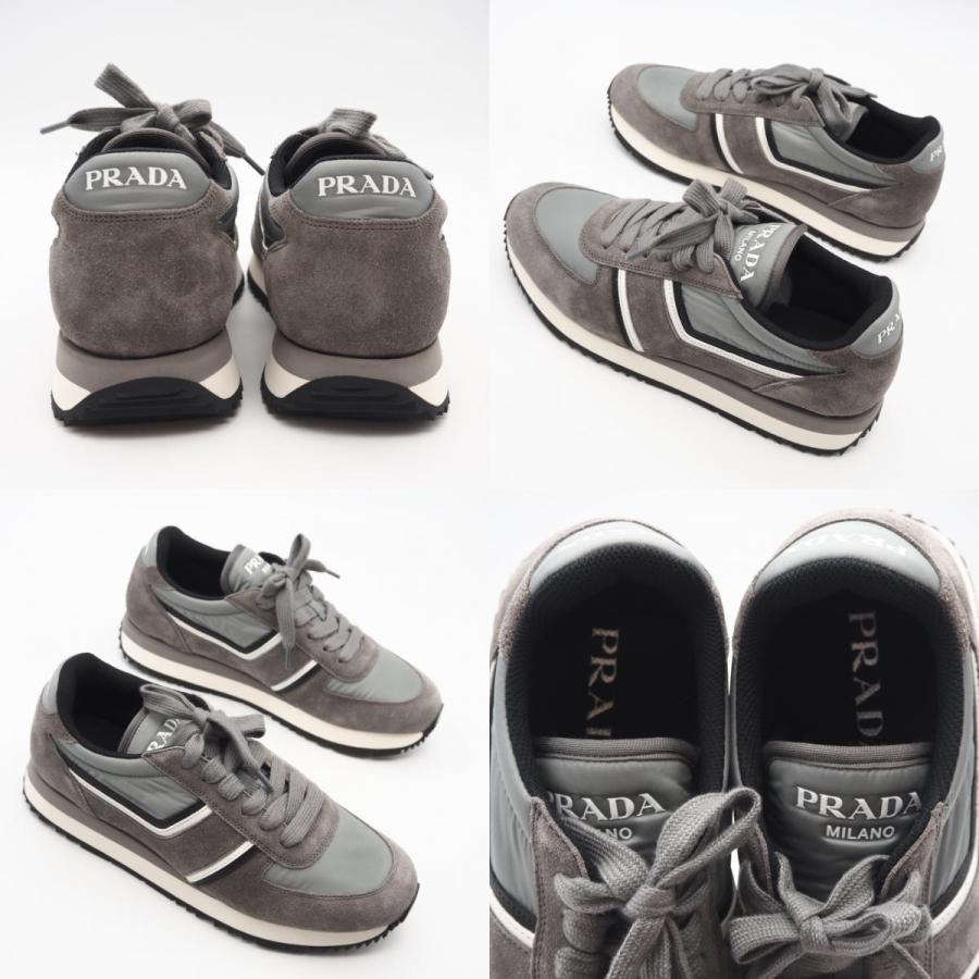 ★3日以内返品可★ 極美品 PRADA プラダ スエードレザー ナイロン スニーカー 6 24.5 4E3538 スニーカー | PRADA | 07
