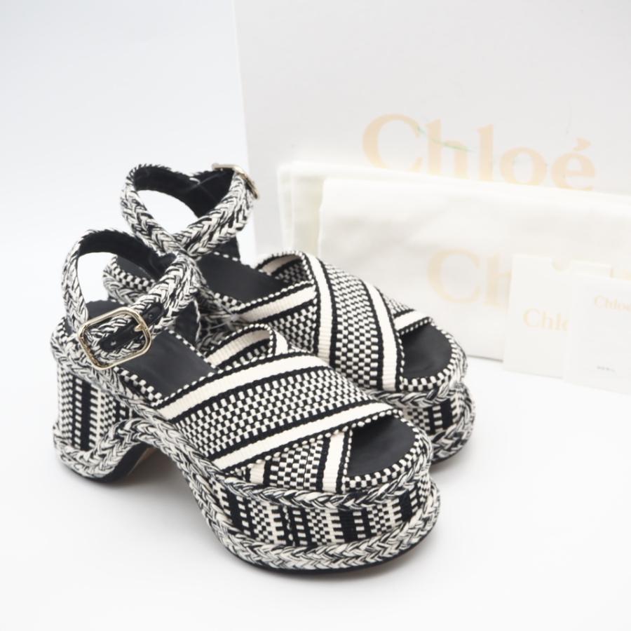 Chloe（クロエ） ☆3日以内返品可☆ 極美品 Meril 織地 サンダル 7 24