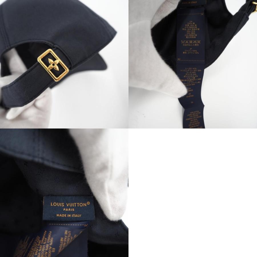 ★3日以内返品可★ 極美品 LOUIS VUITTON ルイ・ヴィトン コットン キャップ LVシグネチャー ブルーマリーヌ M | LOUIS VUITTON | 09