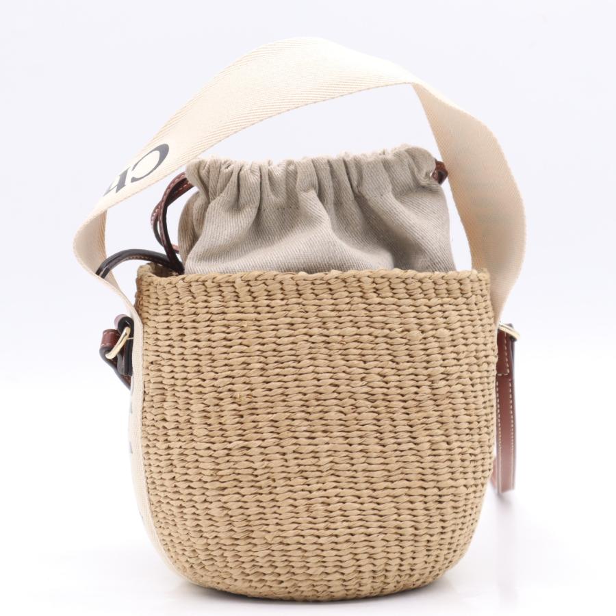 ★3日以内返品可★ 美品 Chloe クロエ ラフィア リネン Woody スモールバスケット CHC22SS381G55 | Chloe | 02