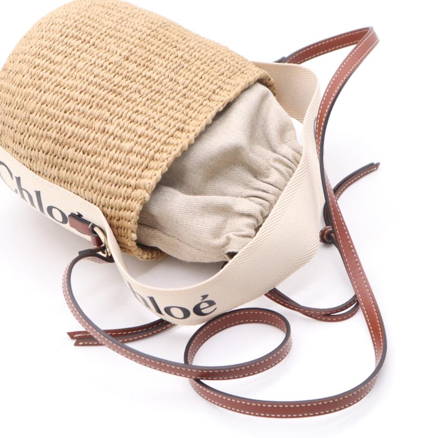 ★3日以内返品可★ 美品 Chloe クロエ ラフィア リネン Woody スモールバスケット CHC22SS381G55 | Chloe | 05