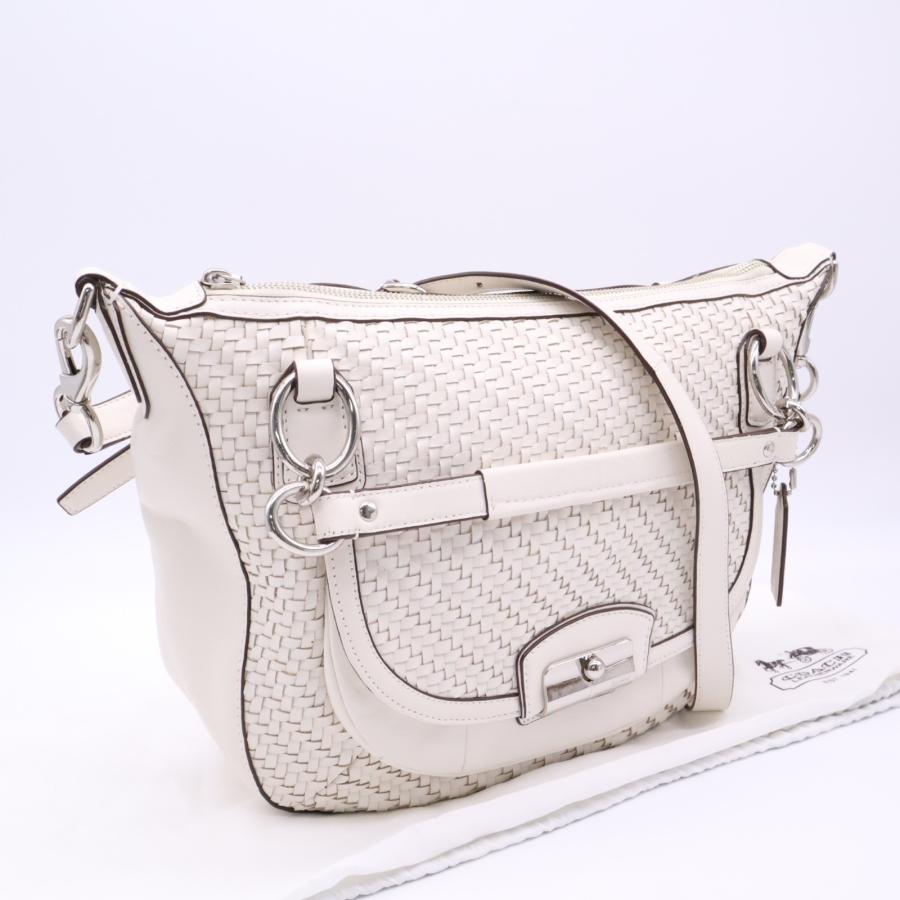 COACH（コーチ） ☆3日以内返品可☆ レザー クリスティンウーヴン