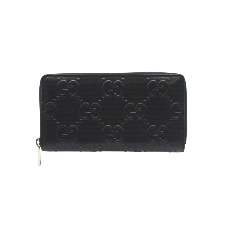 ★3日以内返品可★ 美品 GUCCI グッチ GGエンボス ジップアラウンドウォレット 625558 長財布 ブラック | GUCCI | 01