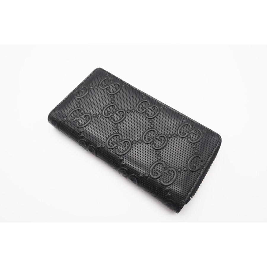 ★3日以内返品可★ 美品 GUCCI グッチ GGエンボス ジップアラウンドウォレット 625558 長財布 ブラック | GUCCI | 02