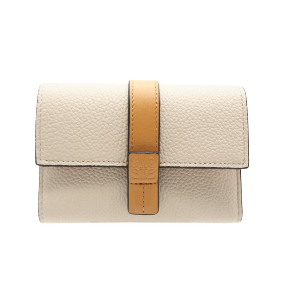 ★3日以内返品可★ 美品 LOEWE ロエベ ソフトカーフレザー スモール バーティカル ウォレット ライトオーツ ハニー | LOEWE | 01