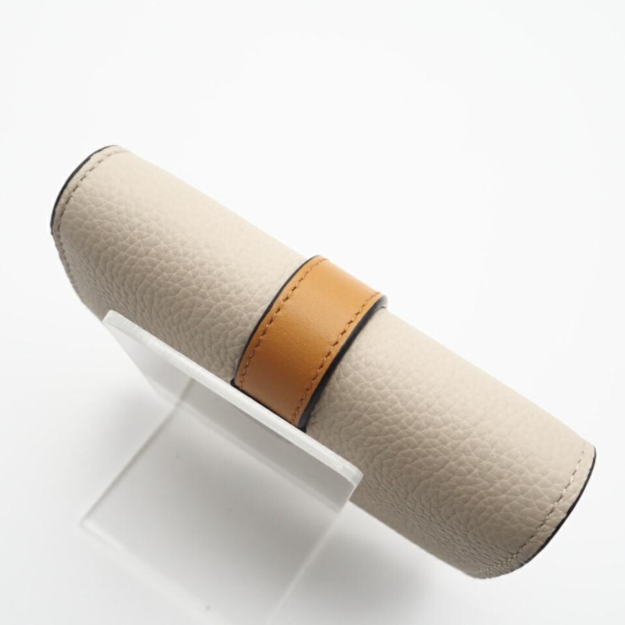 ★3日以内返品可★ 美品 LOEWE ロエベ ソフトカーフレザー スモール バーティカル ウォレット ライトオーツ ハニー | LOEWE | 03