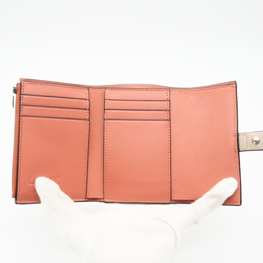 ★3日以内返品可★ 美品 LOEWE ロエベ ソフトカーフレザー スモール バーティカル ウォレット ライトオーツ ハニー | LOEWE | 07
