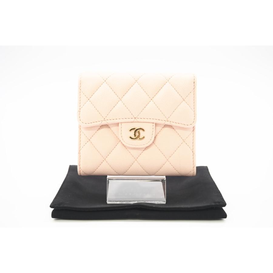 ★3日以内返品可★ 極美品 CHANEL シャネル カーフスキン マトラッセ クラシック スモール フラップ ウォレット | CHANEL