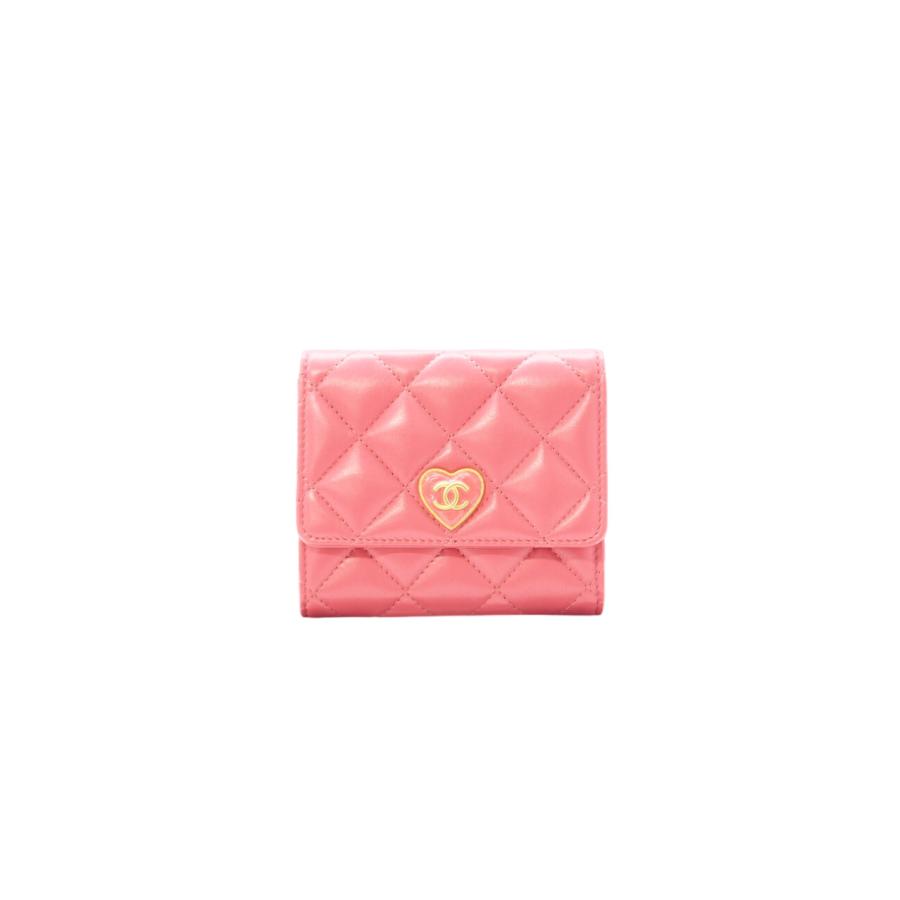 ★3日以内返品可★ 極美品 CHANEL シャネル ラムスキン マトラッセ ハートココ スモール フラップ ウォレット | CHANEL | 01