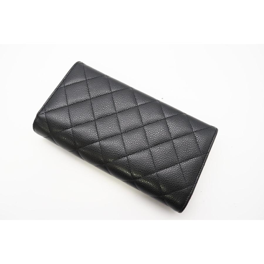 ★3日以内返品可★ 極美品 CHANEL シャネル キャビアスキン マトラッセ フラップ ロング ウォレット A50096 | CHANEL | 03