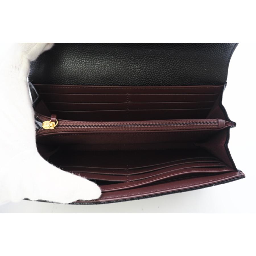 ★3日以内返品可★ 極美品 CHANEL シャネル キャビアスキン マトラッセ フラップ ロング ウォレット A50096 | CHANEL | 08