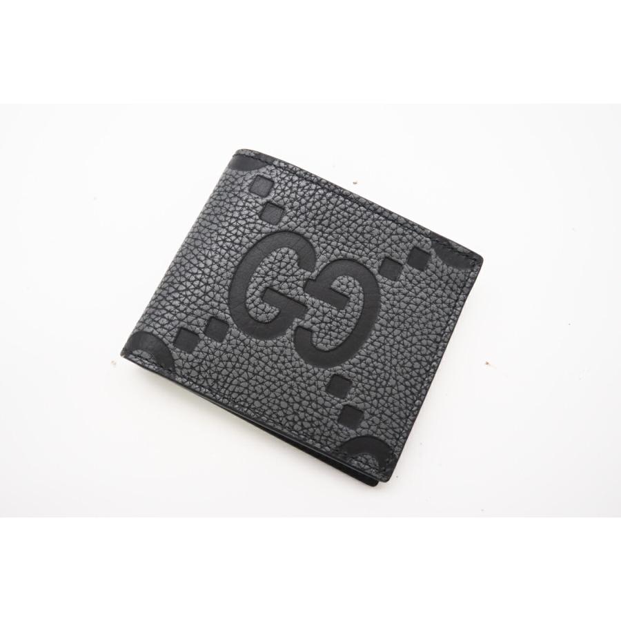 ★3日以内返品可★ 極美品 GUCCI グッチ ジャンボGG レザー 二つ折りウォレット 739475 二つ折り財布 ブラック | GUCCI | 02