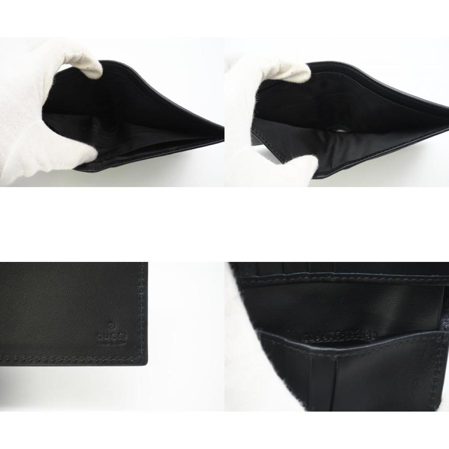 ★3日以内返品可★ 極美品 GUCCI グッチ ジャンボGG レザー 二つ折りウォレット 739475 二つ折り財布 ブラック | GUCCI | 09