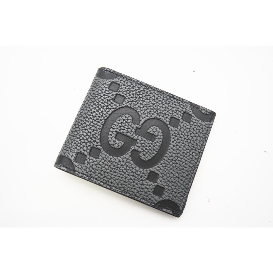 ★3日以内返品可★ 美品 GUCCI グッチ ジャンボGG レザー 二つ折りウォレット 739475 二つ折り財布 ブラック | GUCCI | 03