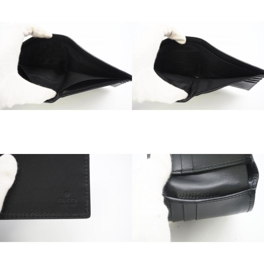 ★3日以内返品可★ 美品 GUCCI グッチ ジャンボGG レザー 二つ折りウォレット 739475 二つ折り財布 ブラック | GUCCI | 09