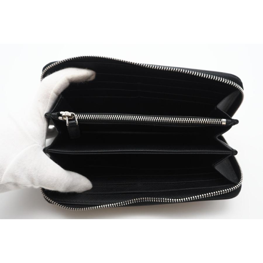 ★3日以内返品可★ 美品 PRADA プラダ サフィアーノ エンボスロゴ ラウンドファスナー 2ML317 長財布 ブラック | PRADA | 08