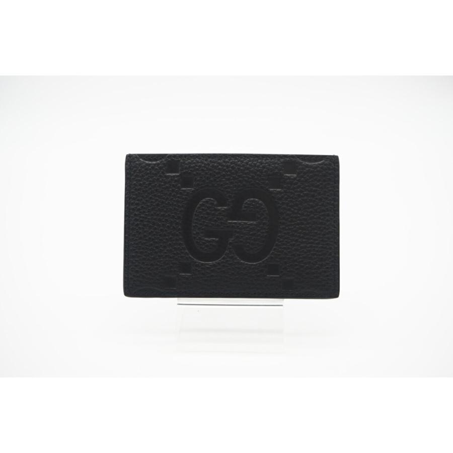 ★3日以内返品可★ 極美品 GUCCI グッチ グレインレザー マキシGG カードケース 812681 カードケース ブラック | GUCCI