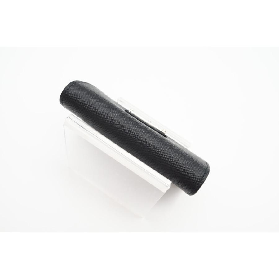 ★3日以内返品可★ 極美品 PRADA プラダ サフィアーノ トライアングル キーケース 1PG004 キーケース ブラック | PRADA | 04